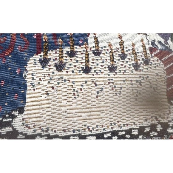 Vtg Needlepoint Throw Pillow Happy Birthday - Picture 8 of 9